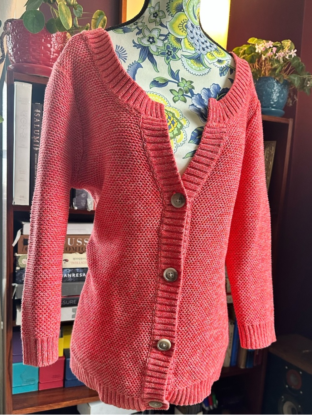 Textured Knit Button-Up Sweater by Ann Taylor - Picture 14 of 17